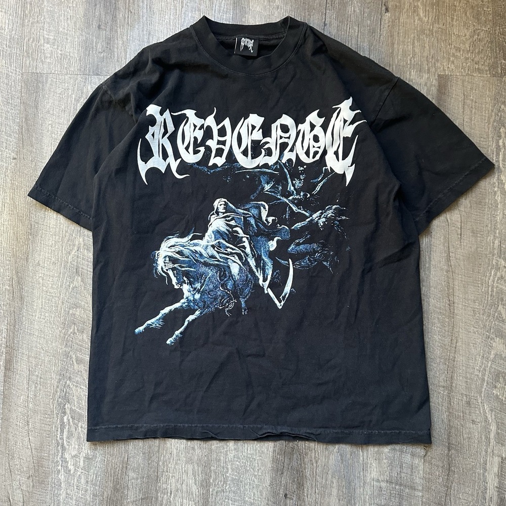 Revenge Horseman Shirt Size‎ Large Graphic Y2K Xxxtentacion Art Blue Black